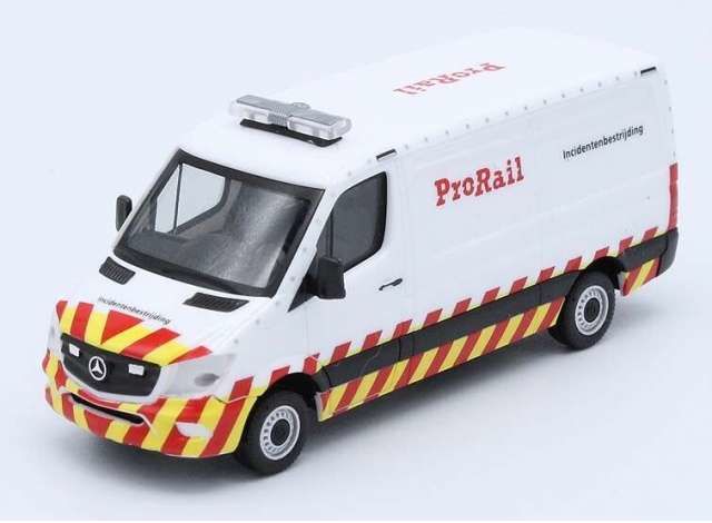 1/87 Mercedes Benz Sprinter ProRail (NL), white/red/yellow