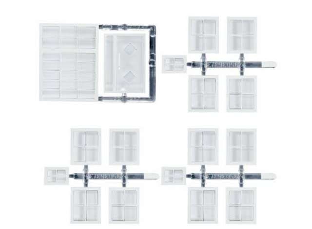 1/87 Windows and Doors For Herpa kit Prefabricated House Shell