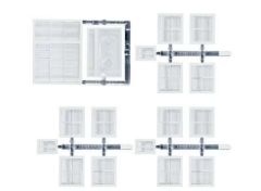 1/87 Windows and Doors For Herpa kit Prefabricated House Shell