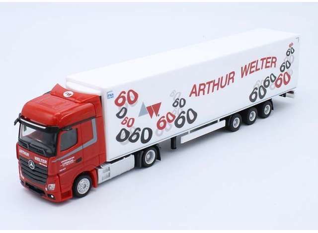 1/87 Mercedes Benz Actros B.K.Sz. Arthur Welter 60 year , White/black/red